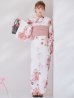 画像12: 【予約 / 5月中旬発送予定】レッドブラウンブーケ浴衣 OBI-siwa-200-kj-8-P / HIMO-900-yn-8-P / HEKO-800-sb-5-W / YA-1079-kj-8-W / GETA-01-kj-7-P/ [y/YMT]