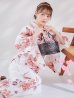 画像5: 【予約 / 5月中旬発送予定】レッドブラウンブーケ浴衣 OBI-siwa-200-kj-8-P / HIMO-900-yn-8-P / HEKO-800-sb-5-W / YA-1079-kj-8-W / GETA-01-kj-7-P/ [y/YMT]