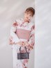 画像8: 【予約 / 5月中旬発送予定】レッドブラウンブーケ浴衣 OBI-siwa-200-kj-8-P / HIMO-900-yn-8-P / HEKO-800-sb-5-W / YA-1079-kj-8-W / GETA-01-kj-7-P/ [y/YMT]