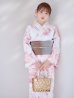 画像5: ニュアンスピンク水彩朝顔浴衣 【浴衣3点セット 浴衣/帯/下駄】 OBI-g-500-kj-7-GYGE / HIMO-900-yn-8-P / HEKO-800-sb-5-W / YA-924-cm-PBE / YA-943-kj-PL / GETA-01-kj-7-P / [YMT]