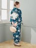 画像11: 【即日発送】藍色椿桜柄浴衣【浴衣３点セット 浴衣/帯/下駄】[YMT]