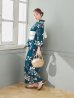 画像12: 【即日発送】藍色椿桜柄浴衣【浴衣３点セット 浴衣/帯/下駄】[YMT]