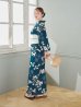 画像9: 【即日発送】藍色椿桜柄浴衣【浴衣３点セット 浴衣/帯/下駄】[YMT]