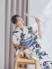 画像15: 【予約 / 5月中旬発送予定】蒼菖蒲柄浴衣 OBI-hira-100-ok-4-DusBL / HIMO-900-yn-4-GYxGY / / YA-1002-kj-BL / GETA-01-kj-2-BL/ [y/OF01]