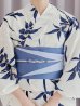 画像20: 【予約 / 5月中旬発送予定】蒼菖蒲柄浴衣 OBI-hira-100-ok-4-DusBL / HIMO-900-yn-4-GYxGY / / YA-1002-kj-BL / GETA-01-kj-2-BL/ [y/OF01]