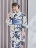 画像8: 【予約 / 5月中旬発送予定】蒼菖蒲柄浴衣 OBI-hira-100-ok-4-DusBL / HIMO-900-yn-4-GYxGY / / YA-1002-kj-BL / GETA-01-kj-2-BL/ [y/OF01]