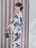 画像9: 【予約 / 5月中旬発送予定】蒼菖蒲柄浴衣 OBI-hira-100-ok-4-DusBL / HIMO-900-yn-4-GYxGY / / YA-1002-kj-BL / GETA-01-kj-2-BL/ [y/OF01]