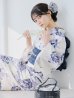 画像15: 【予約 / 5月中旬発送予定】牡丹流れる清流浴衣 OBI-siwa-204-wk-4-NV / HIMO-900-yn-1-B / / YA-953-kn-BL / GETA-01-kj-2-BL/ [/OF01]