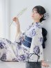 画像11: 【予約 / 5月中旬発送予定】牡丹流れる清流浴衣 OBI-siwa-204-wk-4-NV / HIMO-900-yn-1-B / / YA-953-kn-BL / GETA-01-kj-2-BL/ [/OF01]