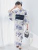 画像12: 【予約 / 5月中旬発送予定】牡丹流れる清流浴衣 OBI-siwa-204-wk-4-NV / HIMO-900-yn-1-B / / YA-953-kn-BL / GETA-01-kj-2-BL/ [/OF01]