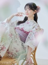 【予約 / 5月下旬発送予定】可憐に咲くローズ柄浴衣 OBI-siwa-204-wk-13-LV / HIMO-900-yn-4-GYxGY / HEKO-800-sb-1-BAKEDP / YA-1070-kn-DuP / GETA-02-ok-6-PL/ [yo/OF01]