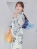 画像11: 南風に揺れる青花浴衣 OBI-g-500-kj-9-NV / HIMO-900-yn-5-IV / HEKO-800-sb-8-DusBL / YA-1067-kn-BL / GETA-01-kj-2-BL / [YMT]