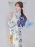 画像2: 南風に揺れる青花浴衣 OBI-g-500-kj-9-NV / HIMO-900-yn-5-IV / HEKO-800-sb-8-DusBL / YA-1067-kn-BL / GETA-01-kj-2-BL / [YMT] (2)