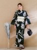 画像16: 【即日発送】ストライプ菖蒲柄浴衣【浴衣３点セット 浴衣/帯/下駄】 OBI-hira-100-ok-15-WxW / HIMO-900-yn-1-B / YA-1072-kn-B / GETA-01-kj-1-B / [/OF01]