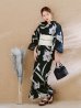 画像7: 【即日発送】ストライプ菖蒲柄浴衣【浴衣３点セット 浴衣/帯/下駄】 OBI-hira-100-ok-15-WxW / HIMO-900-yn-1-B / YA-1072-kn-B / GETA-01-kj-1-B / [/OF01]