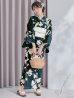 画像19: 【即日発送】花薫る深緑浴衣 OBI-hira-100-ok-15-WxW / HIMO-902-kj-1-BLGR / / YA-951-kn-W / GETA-01-kj-3-IV / [/OF01]