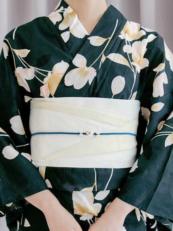 画像21: 【即日発送】花薫る深緑浴衣【浴衣３点セット 浴衣/帯/下駄】[YMT]