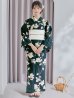 画像4: 【即日発送】花薫る深緑浴衣 OBI-hira-100-ok-15-WxW / HIMO-902-kj-1-BLGR / / YA-951-kn-W / GETA-01-kj-3-IV / [/OF01]