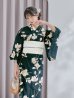 画像9: 【即日発送】花薫る深緑浴衣 OBI-hira-100-ok-15-WxW / HIMO-902-kj-1-BLGR / / YA-951-kn-W / GETA-01-kj-3-IV / [/OF01]