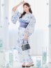 画像12: モダンフラワー大人エレガント浴衣 OBI-g-500-kj-9-NV / HIMO-906-yn-IV / HEKO-800-sb-8-DusBL / YA-1016-kj-GY / GETA-01-kj-2-BL/ [YMT]