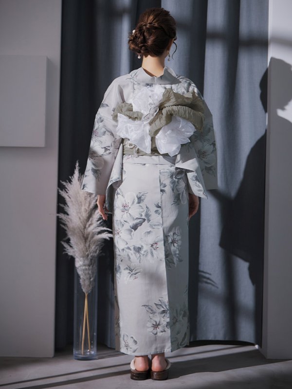 画像15: 【即日発送】クラシカルフラワー大人モード浴衣【浴衣３点セット 浴衣/帯/下駄】[YMT]