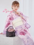 アンティーク薔薇浴衣 OBI-siwa-200-kj-13-OW / HIMO-900-yn-5-IV / HEKO-800-sb-5-W / YA-1079-kj-8-W / GETA-01-kj-7-P / [YMT]