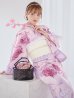 画像1: アンティーク薔薇浴衣 OBI-siwa-200-kj-13-OW / HIMO-900-yn-5-IV / HEKO-800-sb-5-W / YA-1079-kj-8-W / GETA-01-kj-7-P / [YMT] (1)