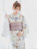 画像14: 【予約 / 5月下旬発送予定】フローラルピンクブルー浴衣 OBI-siwa-204-wk-14-DusP / HIMO-900-yn-8-P / HEKO-800-sb-11-MOC / YA-1077-wk-P / GETA-02-ok-8-RoseP/ [y/OF01]