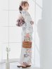 画像3: 【予約 / 5月下旬発送予定】フローラルピンクブルー浴衣 OBI-siwa-204-wk-14-DusP / HIMO-900-yn-8-P / HEKO-800-sb-11-MOC / YA-1077-wk-P / GETA-02-ok-8-RoseP/ [y/OF01]