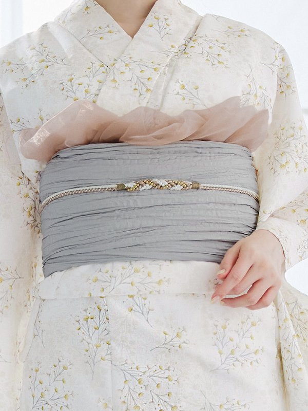 画像14: 【即日発送】草花模様浴衣【浴衣３点セット 浴衣/帯/下駄】[YMT]