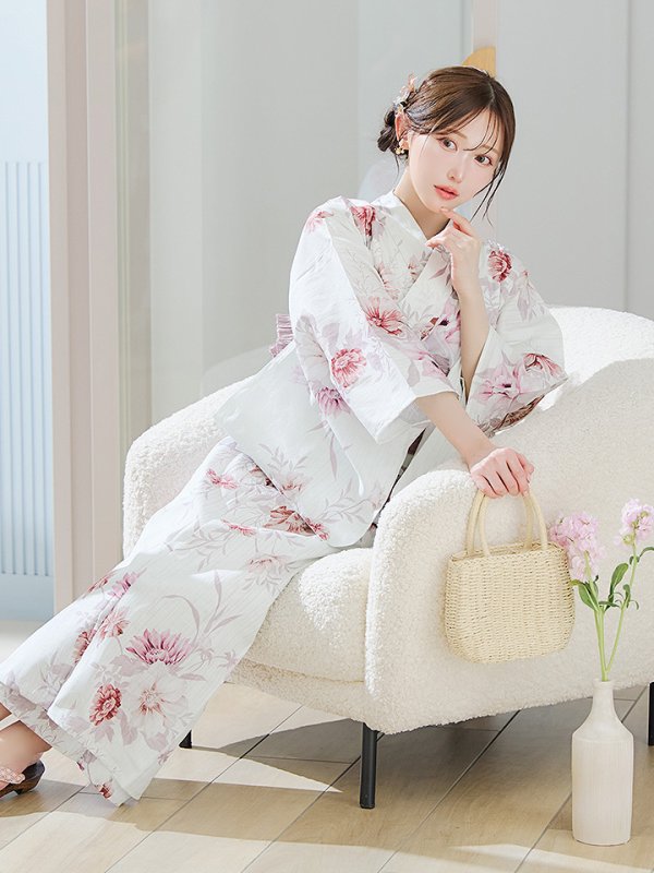 画像16: 【即日発送】アネモネダリア浴衣【浴衣３点セット 浴衣/帯/下駄】[YMT]