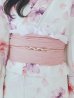 画像19: 水彩ピンクパープル花柄浴衣【浴衣３点セット 浴衣/帯/下駄】OBI-siwa-200-kj-8-P / HIMO-900-yn-8-P / HEKO-800-sb-5-W / YA-1016-kj-P / GETA-02-ok-8-RoseP / [YMT]