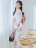 画像3: 水彩ピンクパープル花柄浴衣【浴衣３点セット 浴衣/帯/下駄】OBI-siwa-200-kj-8-P / HIMO-900-yn-8-P / HEKO-800-sb-5-W / YA-1016-kj-P / GETA-02-ok-8-RoseP / [YMT]