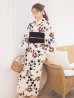 画像13: 【予約 / 5月下旬発送予定】水彩和モダン花柄浴衣 OBI-siwa-204-wk-1-B / HIMO-900-yn-4-GYxGY / YA-1026-kn-R / GETA-02-ok-8-RoseP/ [yo/OF01]