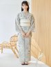 画像4: 【予約 / 5月下旬発送予定】クラシカルグレイッシュフラワー浴衣 OBI-siwa-204-wk-12-OW / HIMO-900-yn-7-MOC / HEKO-800-sb-5-W / YA-1077-wk-W / GETA-02-ok-4-MOC/ [y/OF01]