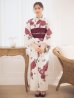 画像4: 【予約 / 5月下旬発送予定】紅色菊花柄浴衣 OBI-siwa-204-wk-15-WR / HIMO-900-yn-4-GYxGY / YA-1002-kj-R / GETA-02-ok-8-RoseP / [yo/OF01]