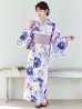 画像4: 【Riuコラボ】【予約/5月中旬発送予定】ブルーアイボリーピオニー浴衣 OBI-siwa-200-kj-11-Rose / HIMO-906-yn-PEARL / HEKO-800-sb-5-WH / YA-1001-kj-BL / YA-1023-wk-P / GETA-01-kj-3-IV [YMT]