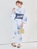 画像4: 送料無料！凛と咲く清涼蒼花浴衣【浴衣３点セット 浴衣/帯/下駄】[OF04]【予約 / 4月下旬発送予定】 (4)