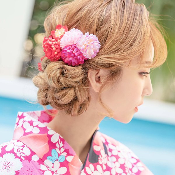 画像7: 【即日発送】【浴衣セール】【浴衣】小花桜模様浴衣セット[HC02]