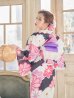 画像10: 【浴衣セール】【浴衣】大輪の菊模様浴衣セット（19obi-4/Yheko-WH/Yhimo-P /CG-17-P）[YMT]