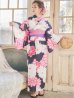 画像4: 【浴衣セール】【浴衣】大輪の菊模様浴衣セット（19obi-4/Yheko-WH/Yhimo-P /CG-17-P）[YMT]