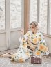 画像10: 【浴衣セール】【浴衣】白地に黄色い花浴衣セット（OBI-hira-100-ok-2-BRxBE/ HIMO-900-yn-7-MOC/ Yobi-030-BR /GETA-02-ok-2-IV）[YMT]