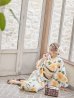 画像7: 【浴衣】白地に黄色い花浴衣セット（19obi-31/ 19himo-MOCA/ Yobi-030-BR /CG-15-IV）[OF01]
