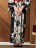 画像16: 【浴衣】ストライプ×百合レトロモダン浴衣 【浴衣３点セット 浴衣/帯/下駄】[YMT]