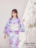 画像2: 【浴衣】白地×華やかなボタニカル浴衣セット（19obi-3/Yheko-030-WH/19himo-BL/ CG-18-PL）[YMT] (2)