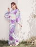 画像3: 【浴衣】白地×華やかなボタニカル浴衣セット（19obi-3/Yheko-030-WH/19himo-BL/ CG-18-PL）[YMT]