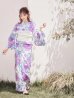 画像4: 【浴衣】白地×華やかなボタニカル浴衣セット（19obi-3/Yheko-030-WH/19himo-BL/ CG-18-PL）[YMT]