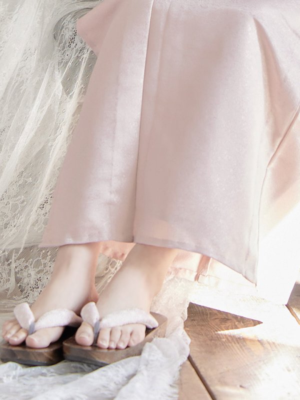 画像7: 【即日発送】【浴衣】ピンク無地浴衣 【浴衣３点セット 浴衣/帯/下駄】[YMT]