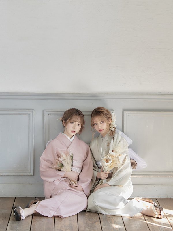 画像12: 【即日発送】【浴衣】ピンク無地浴衣 【浴衣３点セット 浴衣/帯/下駄】[YMT]