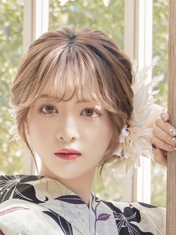 画像7: 【即日発送！】【浴衣】白地×百合柄浴衣 【浴衣３点セット 浴衣/帯/下駄】[YMT]